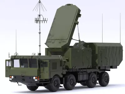 92N6e Grave Stone Radar 3D model