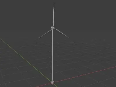 Low-Poly Wind Turbine Low-poly 3D model