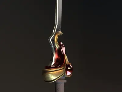 Fantasy 3D Double-Sword 3D model