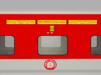 Indian Railway AC 3-Tier LHB Coach 3D model