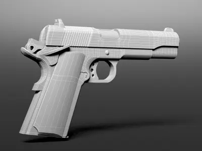 M1911 gun Free 3D model