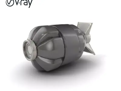 Cluster Bomb Realistic Metallic Mesh model pack Low-poly 3D model