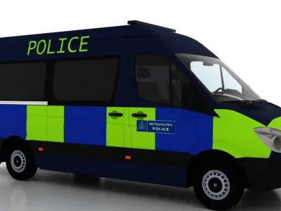 Mercedes Benz Sprinter L2H2 2009 England Police Passenger EU 3D model
