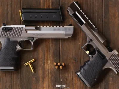 Game Ready Desert Eagle  Low-poly 3D model