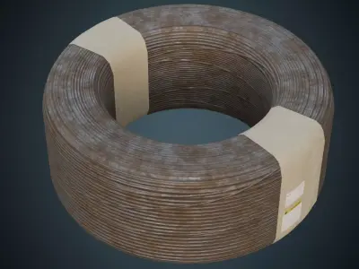 Steel Wire Rope 1B Low-poly 3D model