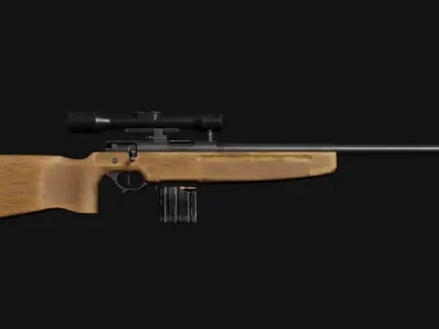 SSG 82 Sniper Rifle Low-poly 3D model