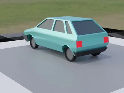Low Poly Car SS80 Free low-poly 3D model