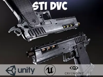 STI DVC Hand Gun Low-Poly 3D model Low-poly 3D model