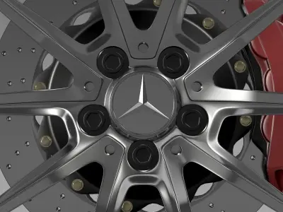 Mercedes Benz AMG GT wheel 3D model