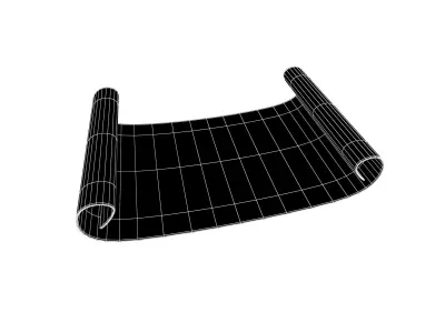 Scroll Paper v1 001 Low-poly 3D model