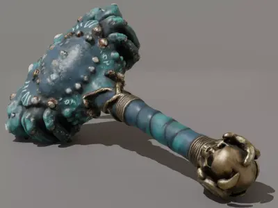 Zodiac Dark Weapons Collection  Cancer Mace Low Poly Low-poly 3D model
