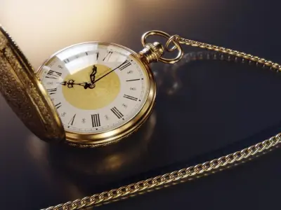 Vintage Pocket Watch Free 3D model