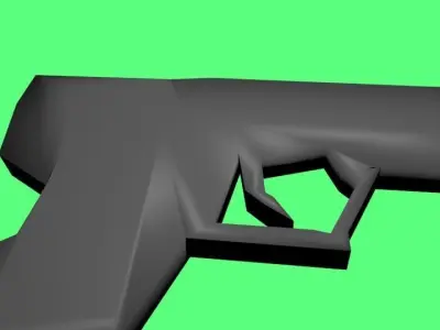 Low Poly Handgun gun Free low-poly 3D model