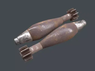 Mortar Projectile 60mm 3D model