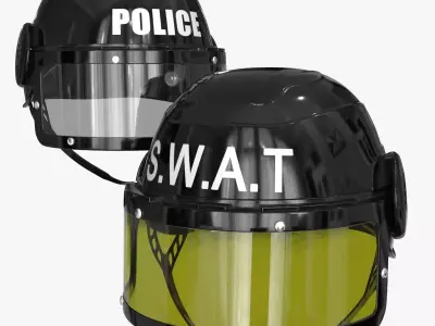 Polise Swat Helmet 3D Model Pack