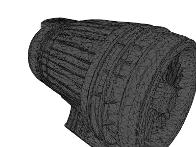 Futuristic Jet Turbine Ceramic Blades 3D model