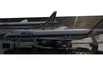 Boeing 747-200B and Douglas DC-8-62 3D model