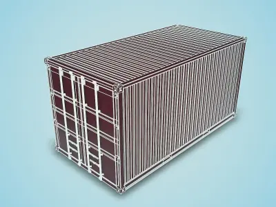 Cargo container 3D model