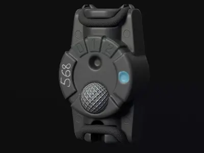 DARPA Blast Gauge Low-poly 3D model