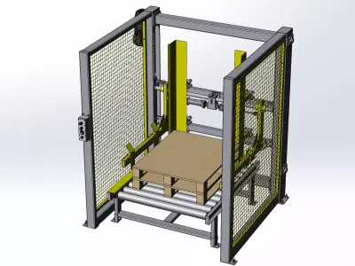 Automatic pallet warehouse 3D model 3D model