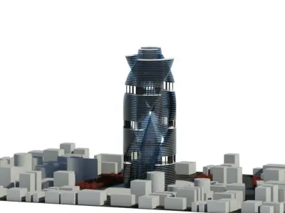 Engineer 3D Skyscraper Project 3D model