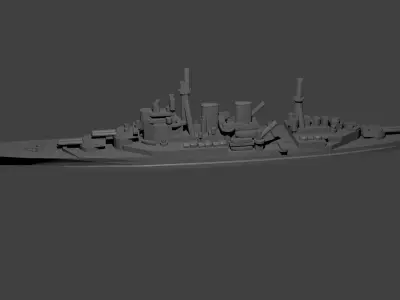 British Renown Class Battlecruiser 3D print model