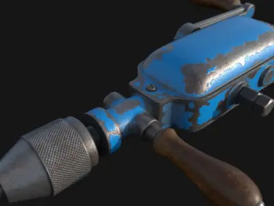 PBR Vintage Drill 3D model