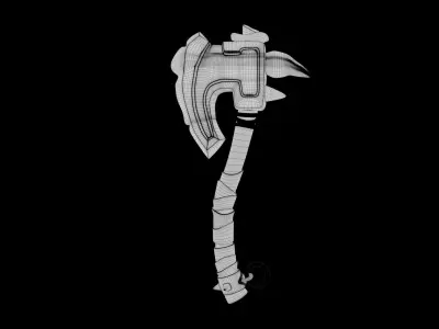 Old Stone Axe  3D model