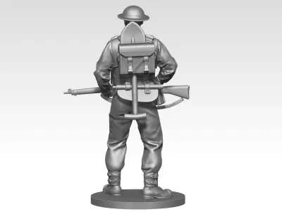 British soldier ww2 3 3D print model