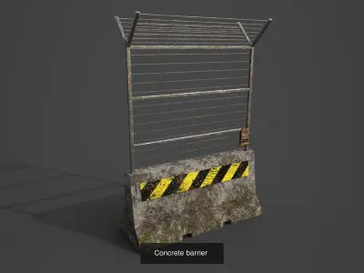 Concrete barrier  3D Model Pack purchase