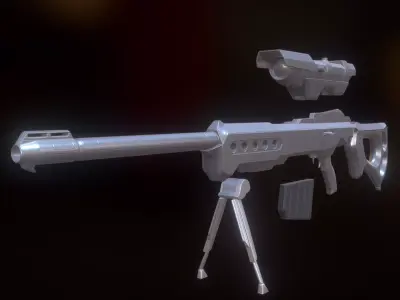 Sniper Rifle KSR-29 High Poly Version  3D model