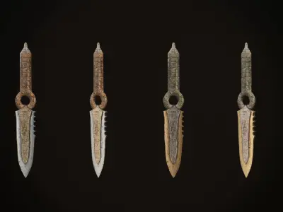 melee colection Free Model Free low-poly 3D model
