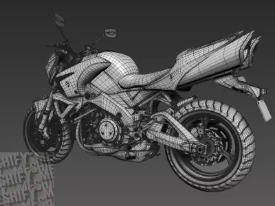 2008 Power Cruiser Motorcycle 3D model