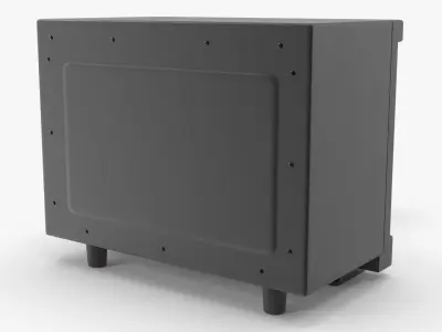 Towel Heater Sterilizer Cabinet Black 3D model