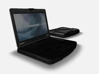 Panasonic Toughbook CF-54 Laptop Low-poly 3D model