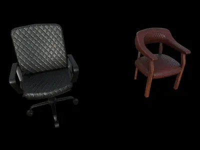 Chairs Prop Pack Low-poly 3D model