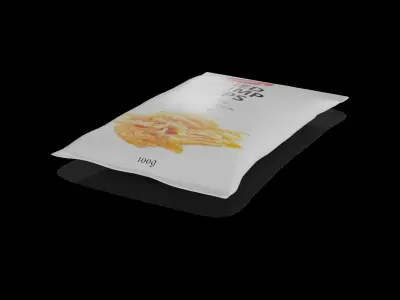 Dried fish and seafood Dried Shrimp Chips Low-poly 3D model
