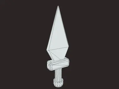 Fantasy Dagger Free low-poly 3D model purchase