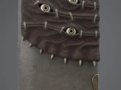 Leather book 3D model
