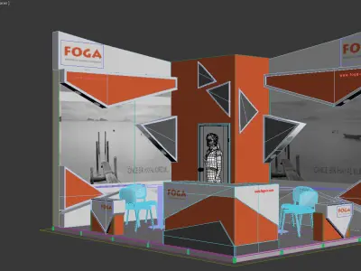 Exhibition Stand - ST0056 3D model