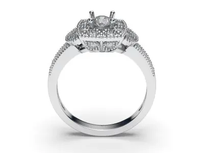 solitaire with ring sizes  8 part S77 3D print model
