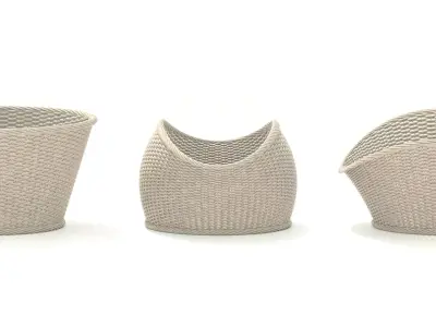 Wicker Basket 3D model