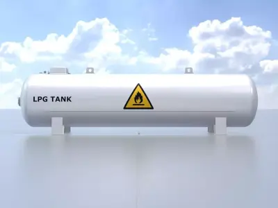Industrial Gas Tank Low-poly 3D model purchase