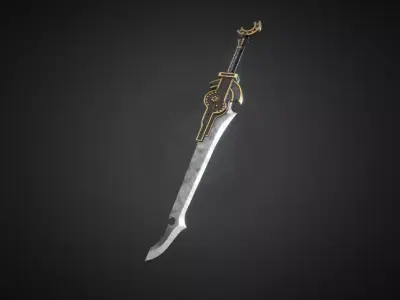 Sword titan Low-poly 3D model
