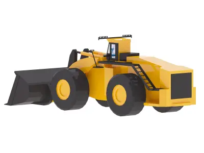 Loader Mining L2530 Simplified Low-poly 3D model