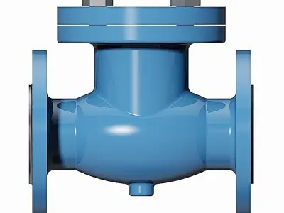 Swing Type Check Valves - DIN Flanged Ends -  3D model