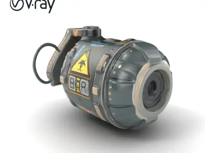 Biological Bomb Futuristic Design model pack Low-poly 3D model