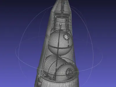 Sputnik 2 Laika Capsule Cutaway And Assembly Printable Model 3D print model