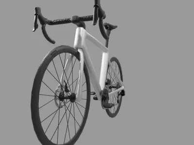 Road Bicycle vehicle Black and White Low-poly 3D model