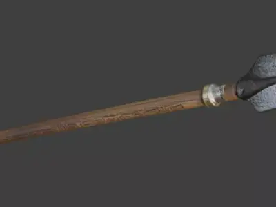 Viking Spear 3D Model v03 Low-poly 3D model